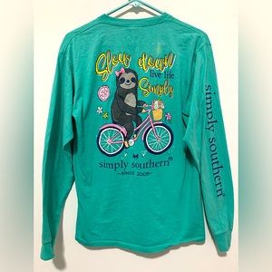 Simply Southern Graphic Women’s Medium Long Sleeve SLOW DOWN LIVE LIFE SIMPLY